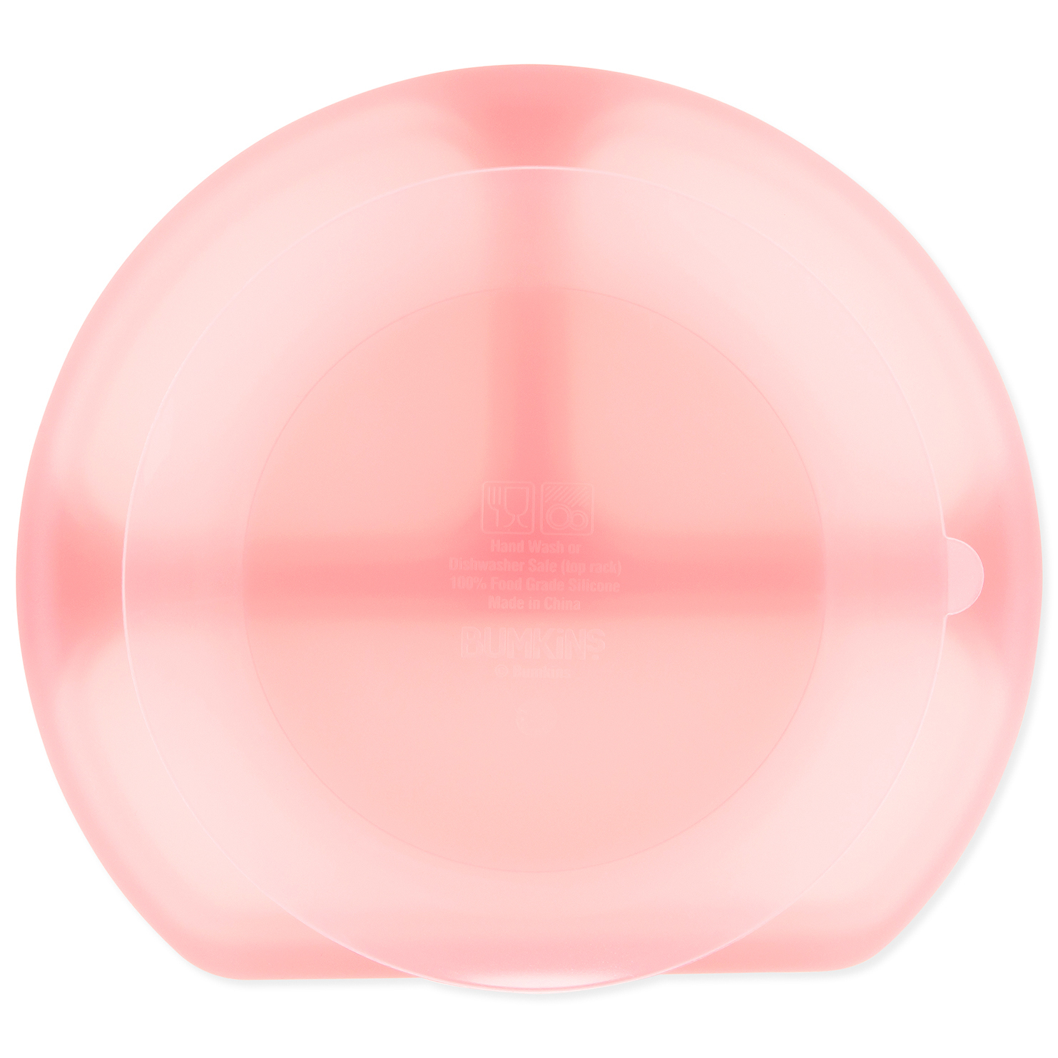Silicone Grip Dish (3 section) - Pink Jelly
