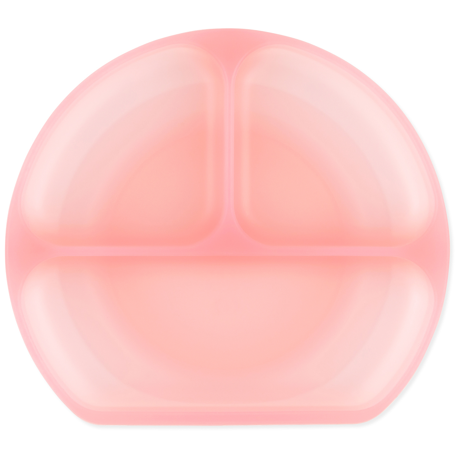 Silicone Grip Dish (3 section) - Pink Jelly