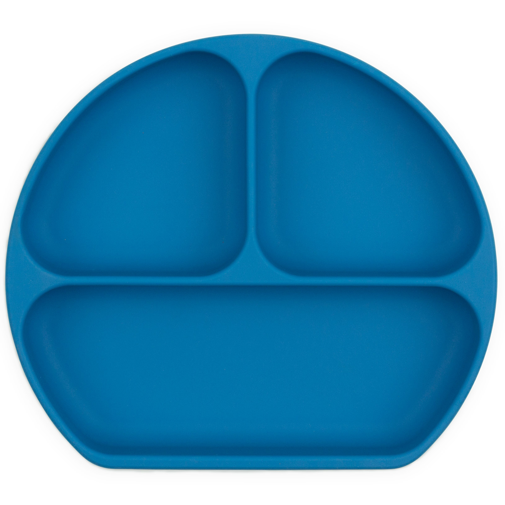 Silicone Grip Dish (3 section) - Dark Blue