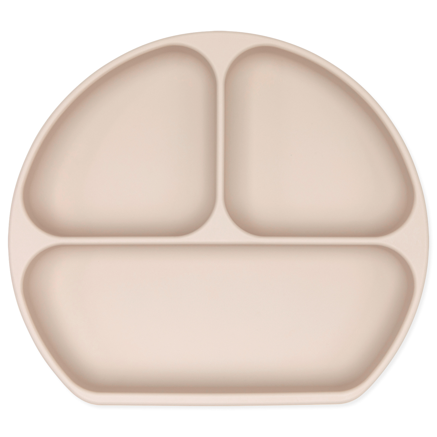 Silicone Grip Dish (3 section) - Sand
