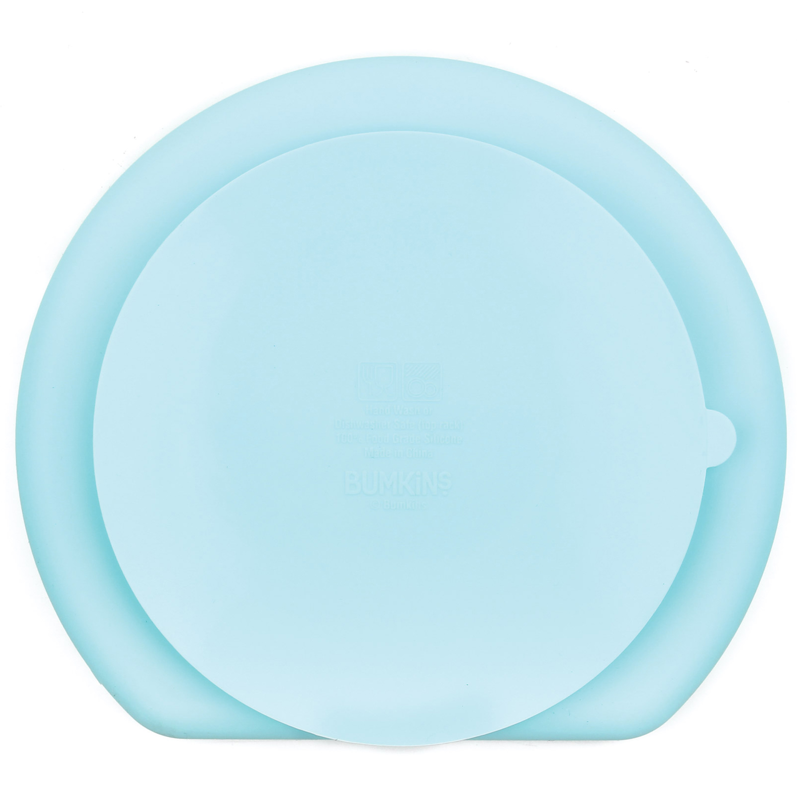 Silikonteller mit Saugnapf (3 Fächer) - Blau