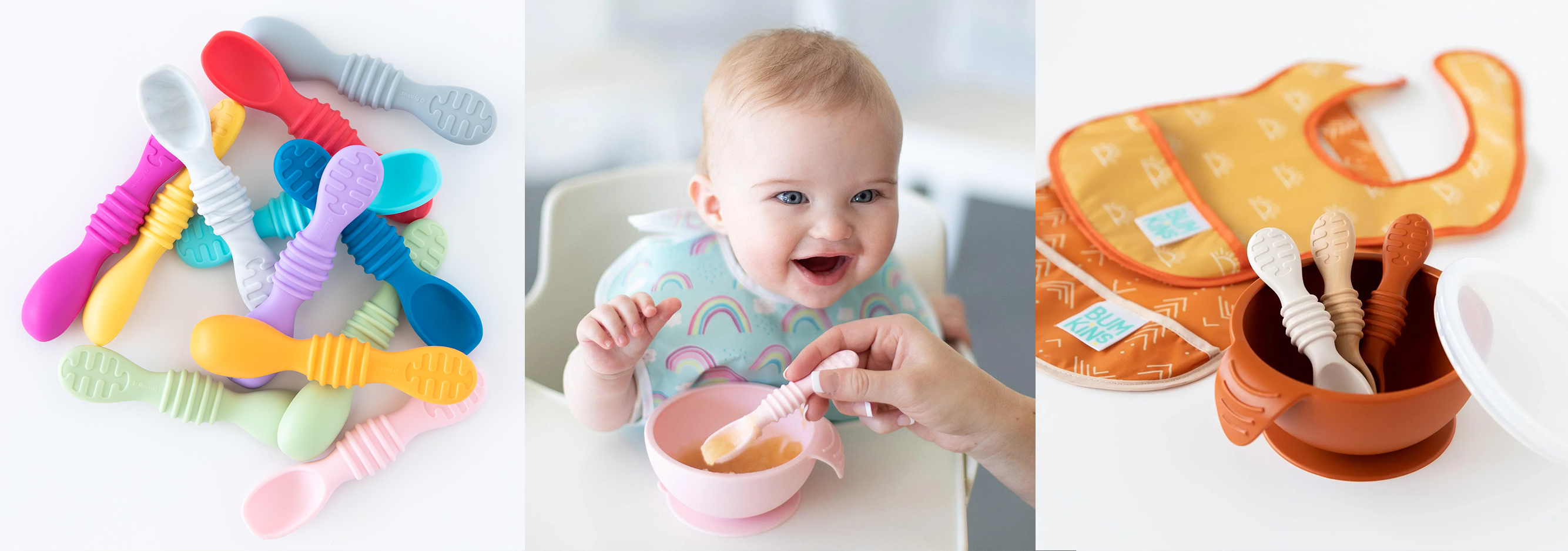 Bumkins Silicone Baby Dipping Spoons