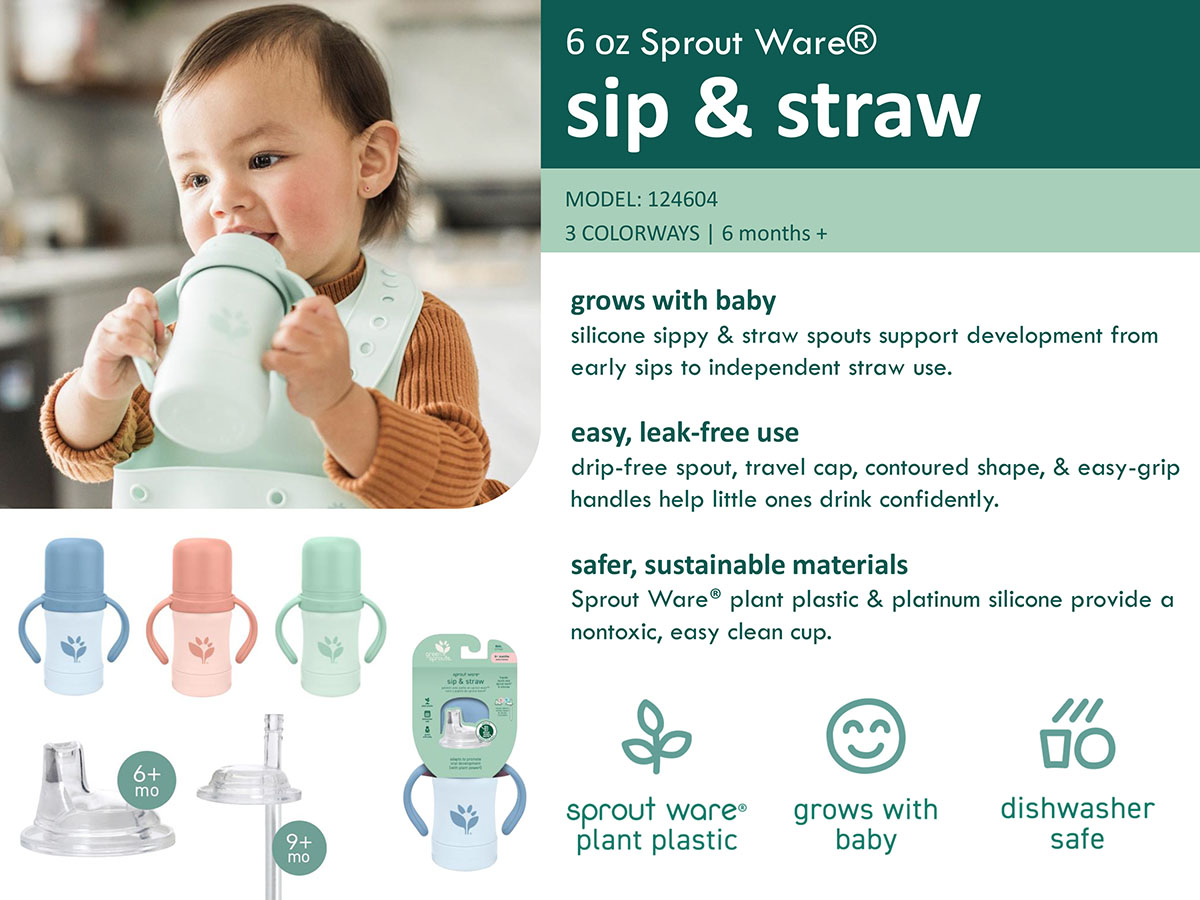 Green Sprouts Sprout Ware Sip and Straw Cups
