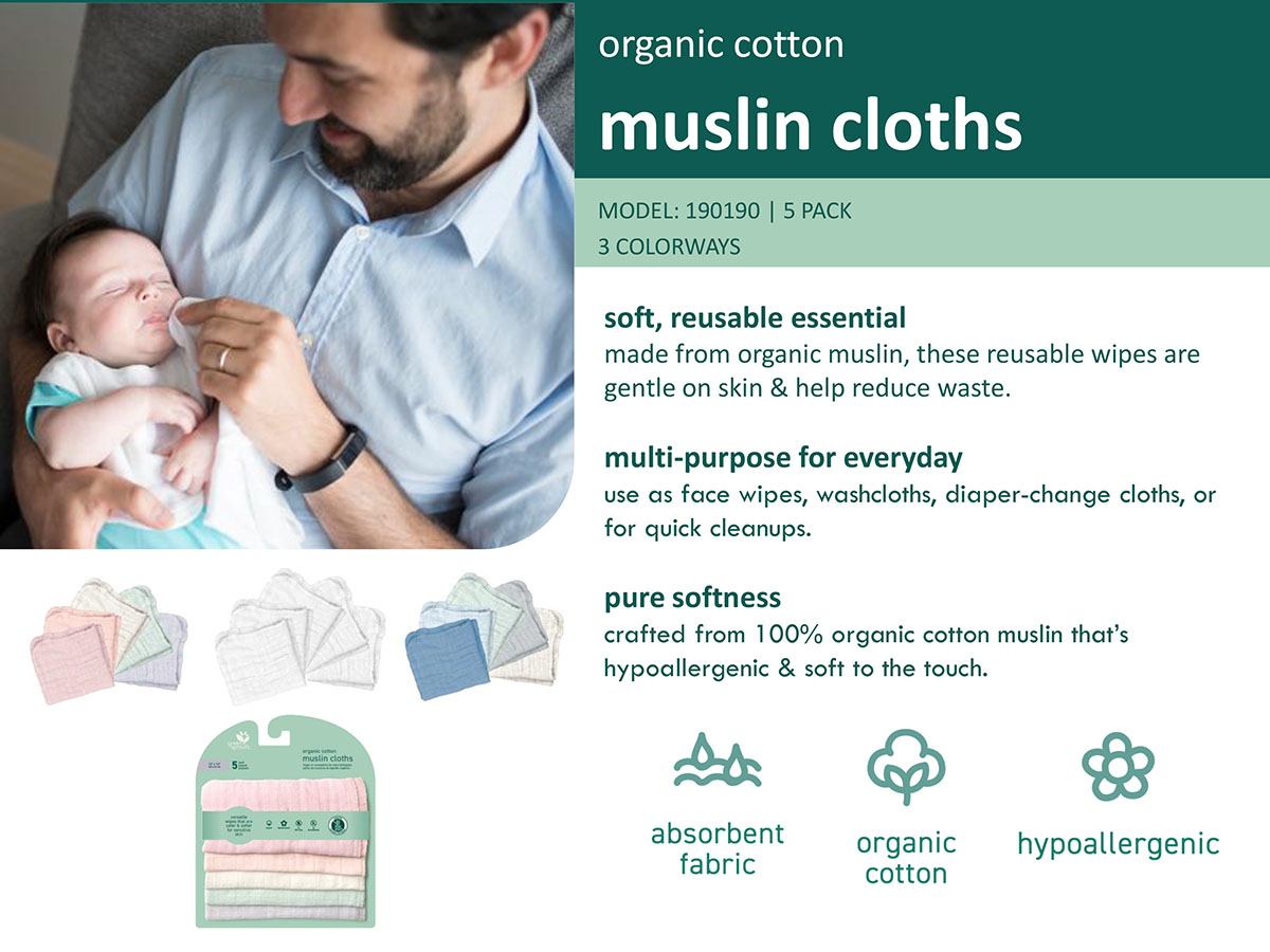 Green Sprouts Organic Cotton Muslin Cloths