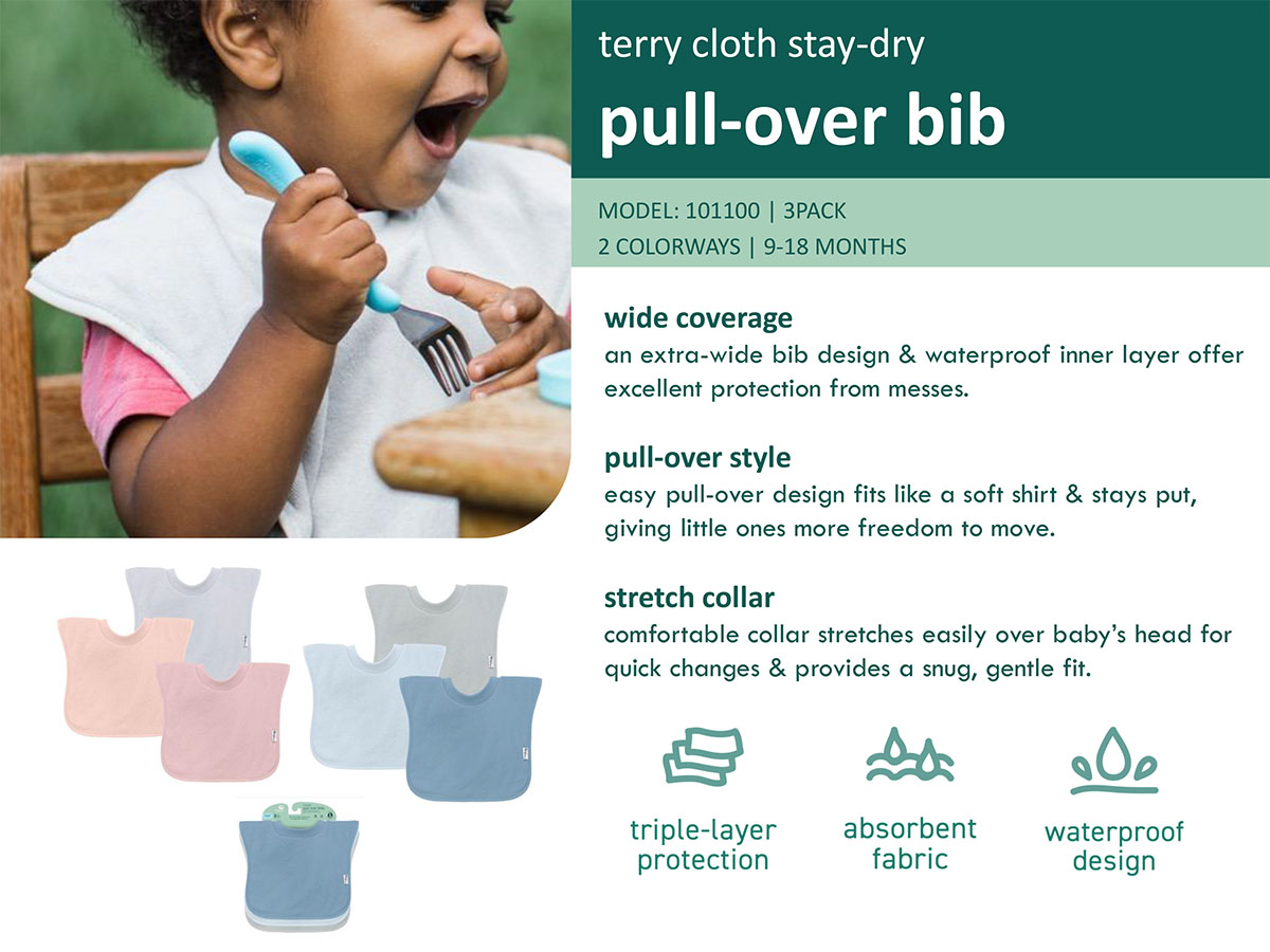 Green Sprouts Stay-dry Pull-Over Bibs
