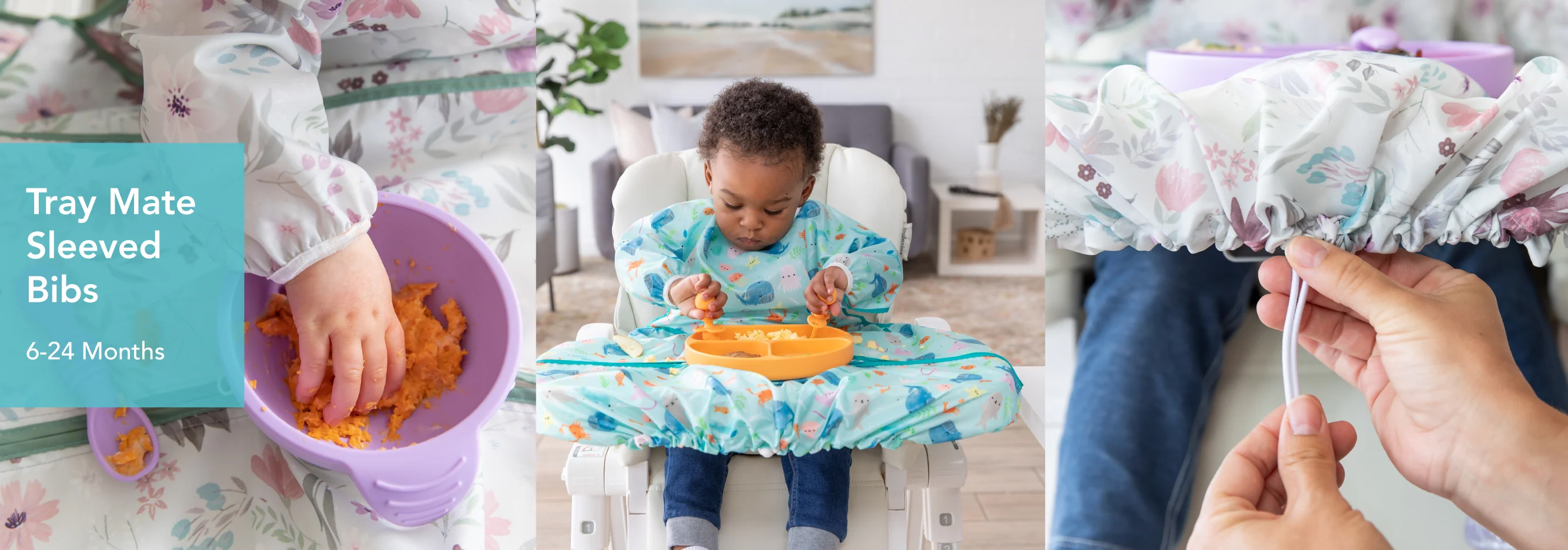 Bumkins Tray Mate Sleeved Bibs