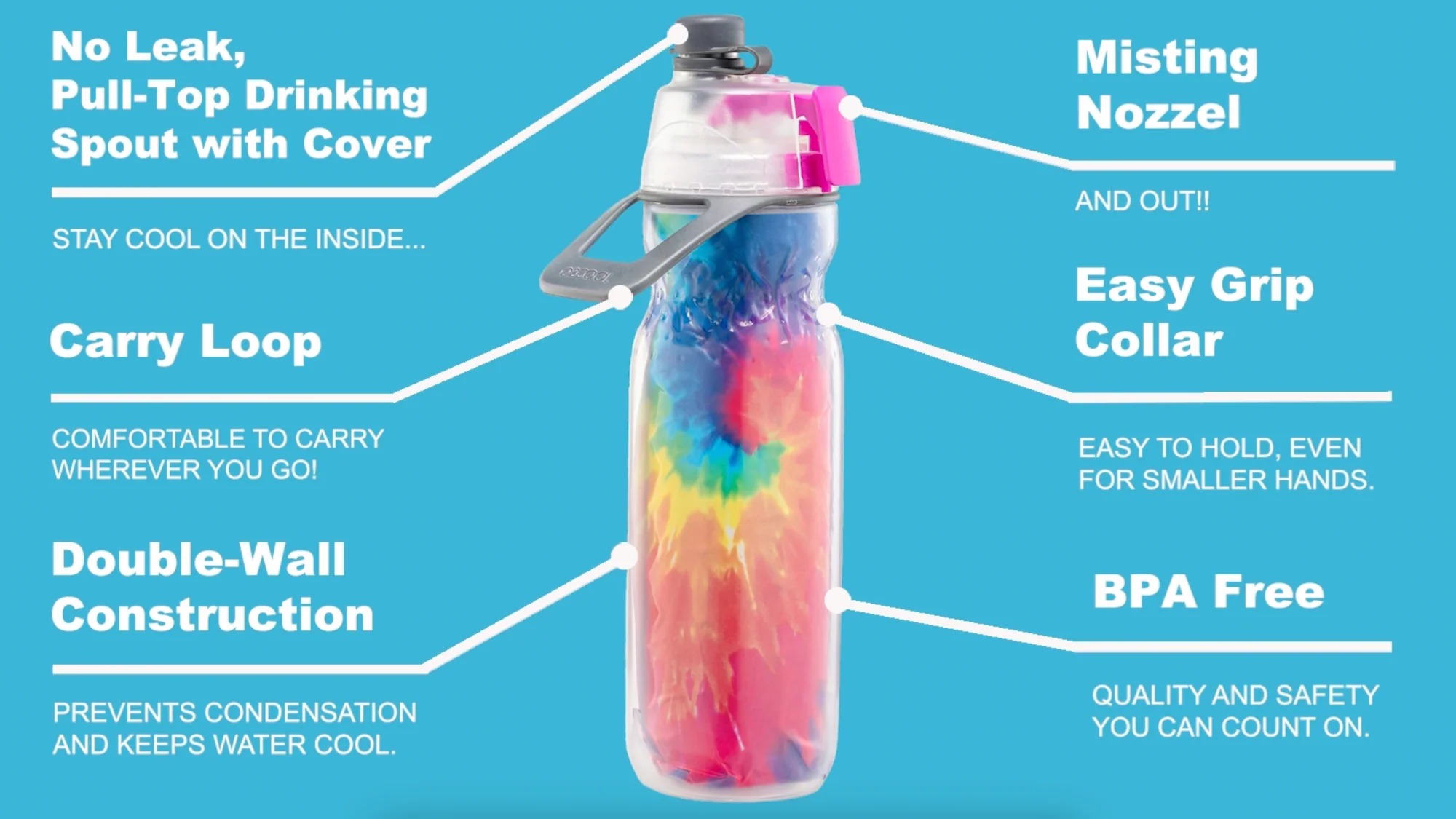 O2Cool Mist N Sip Bottles