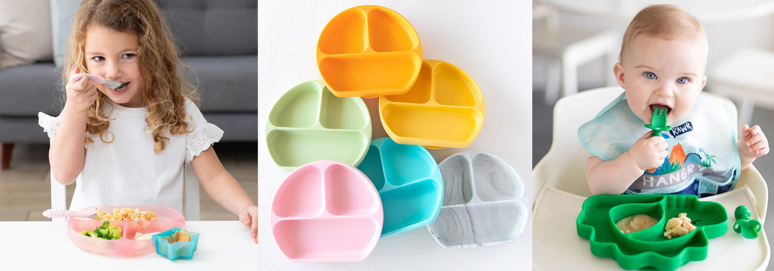 Bumkins Silicone Grip Dishes
