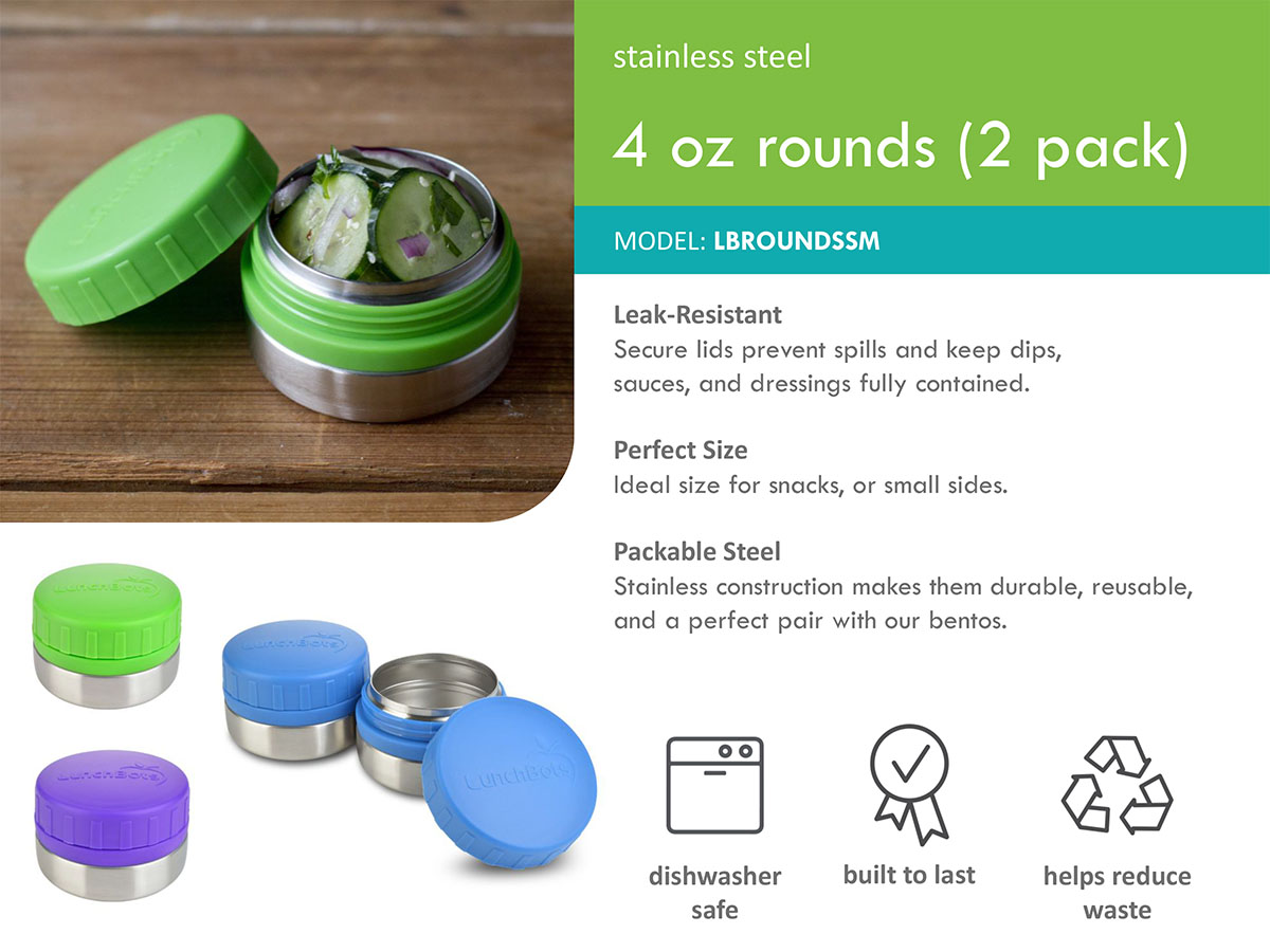 LunchBots Rounds Dip Containers