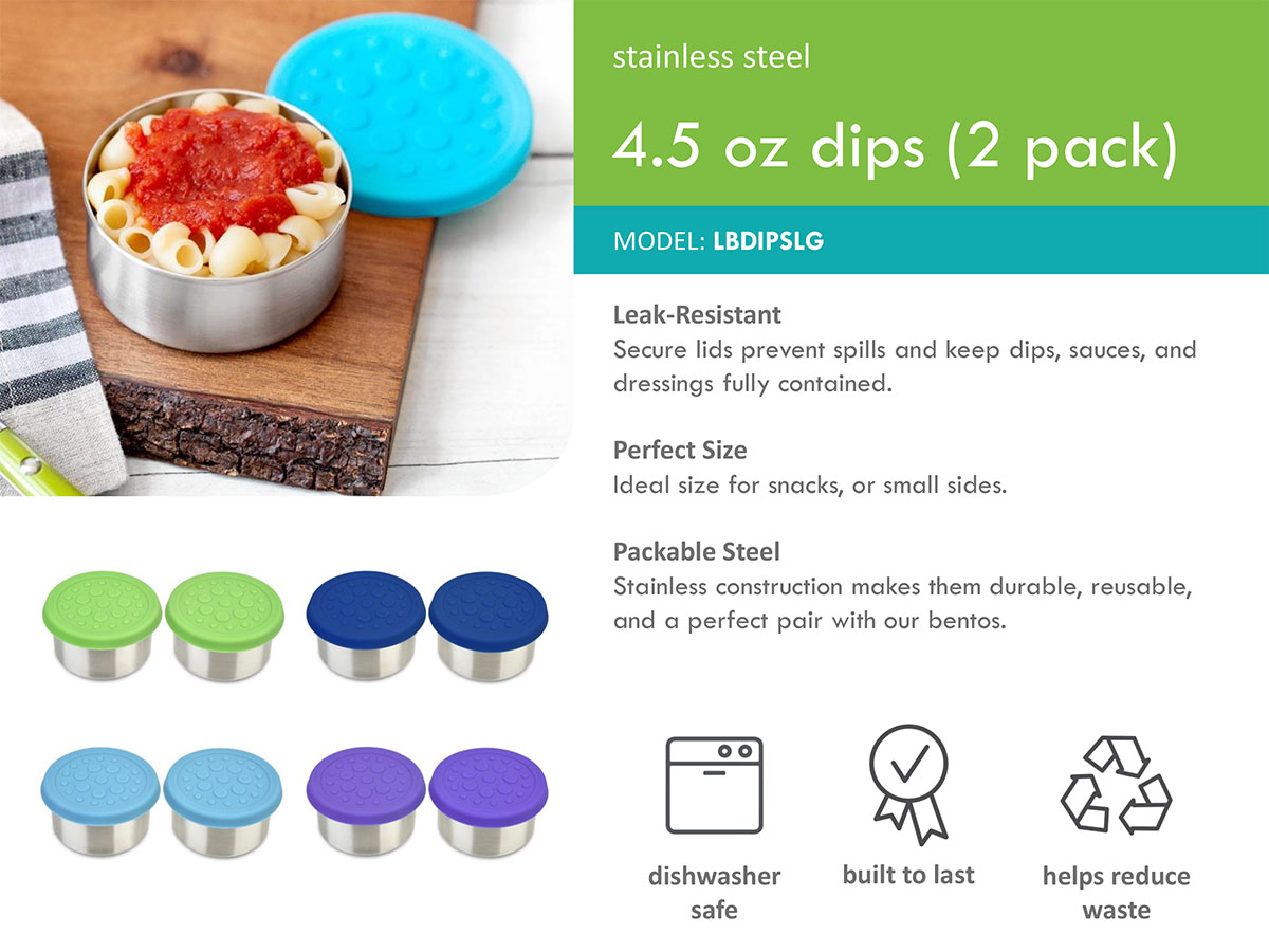 LunchBots Dips Large Dip Containers