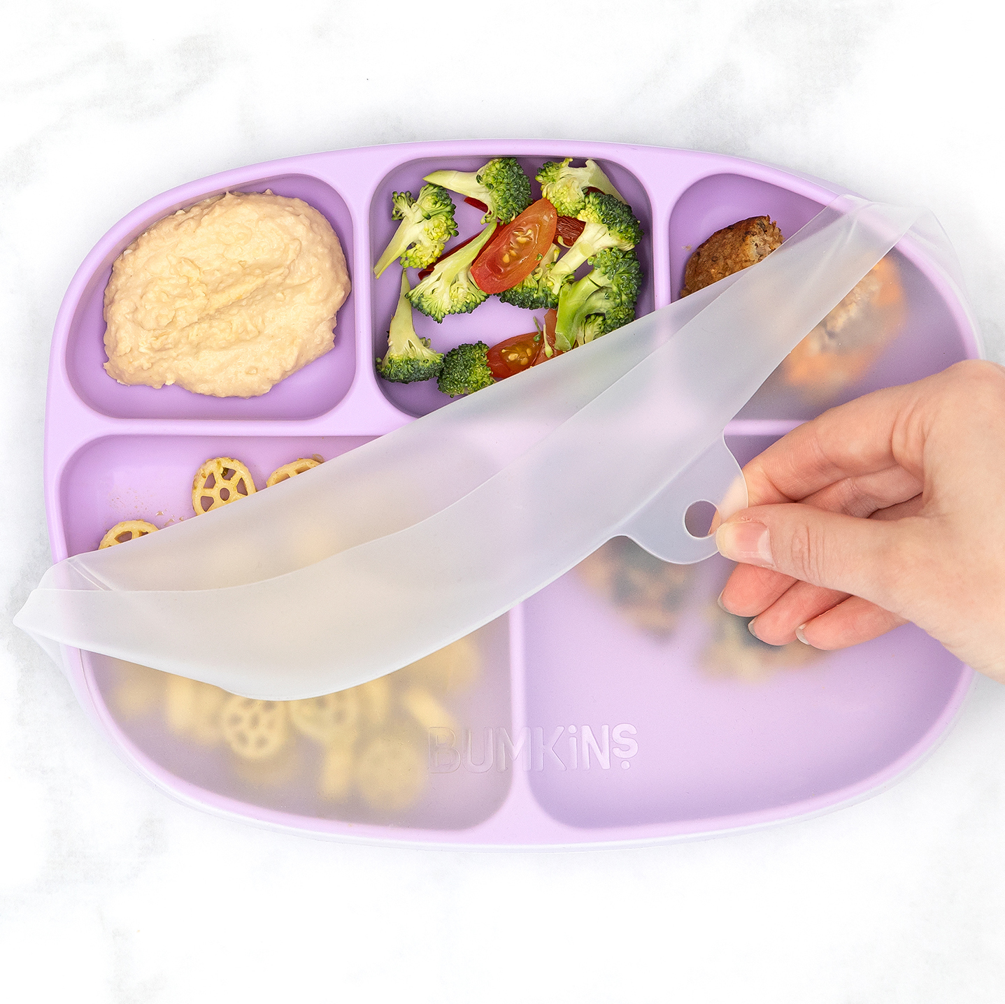 Silicone Grip Dishes with Lid (5 section)